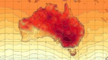 Map of Australia by heat pockets