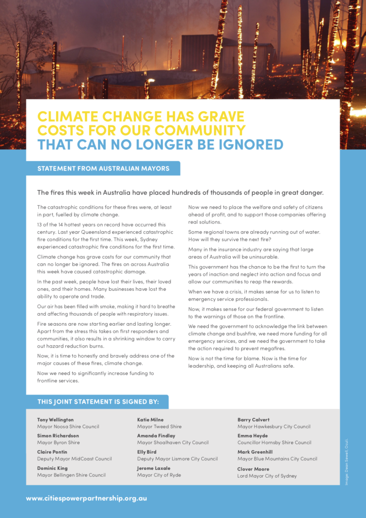 Joint Statement: Climate Change Has Grave Costs for our Community ...