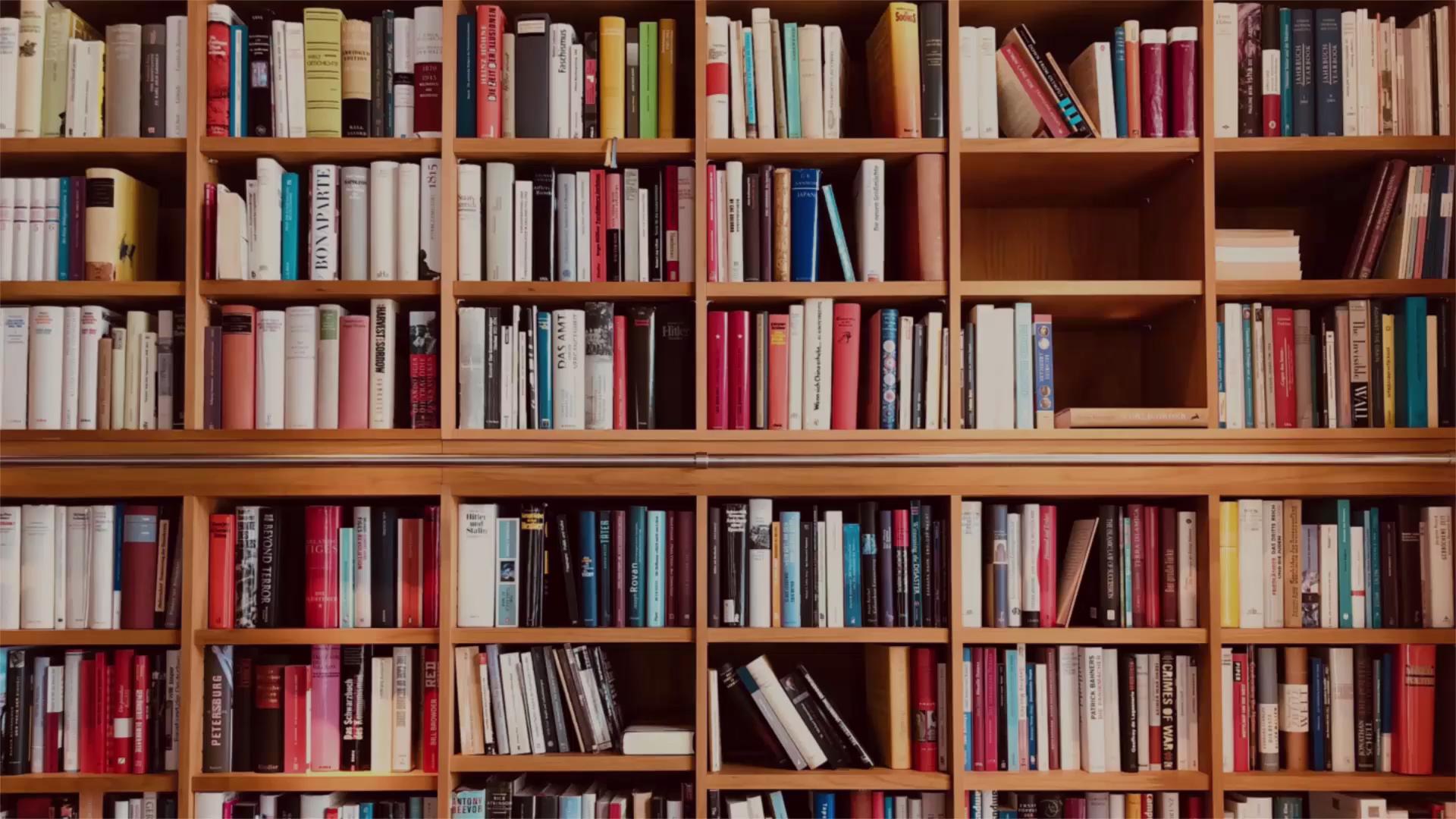 background header image Library books on a shelf