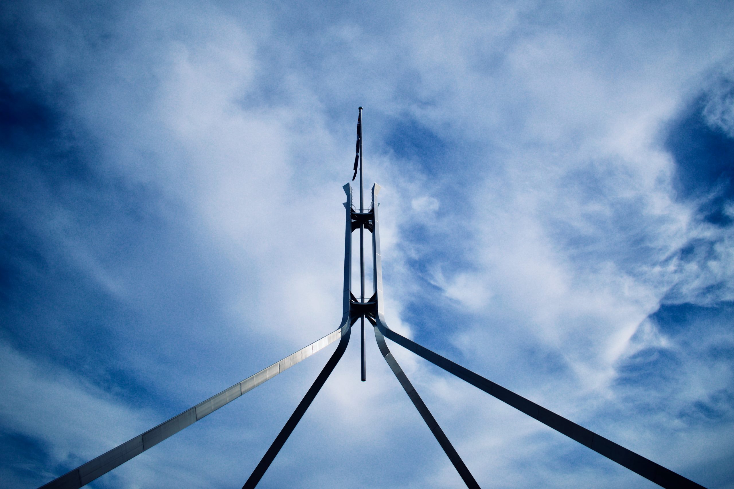 Australian flag at the Parliament building at Canberra, ACT, Australia. Photo: Aditya Joshi