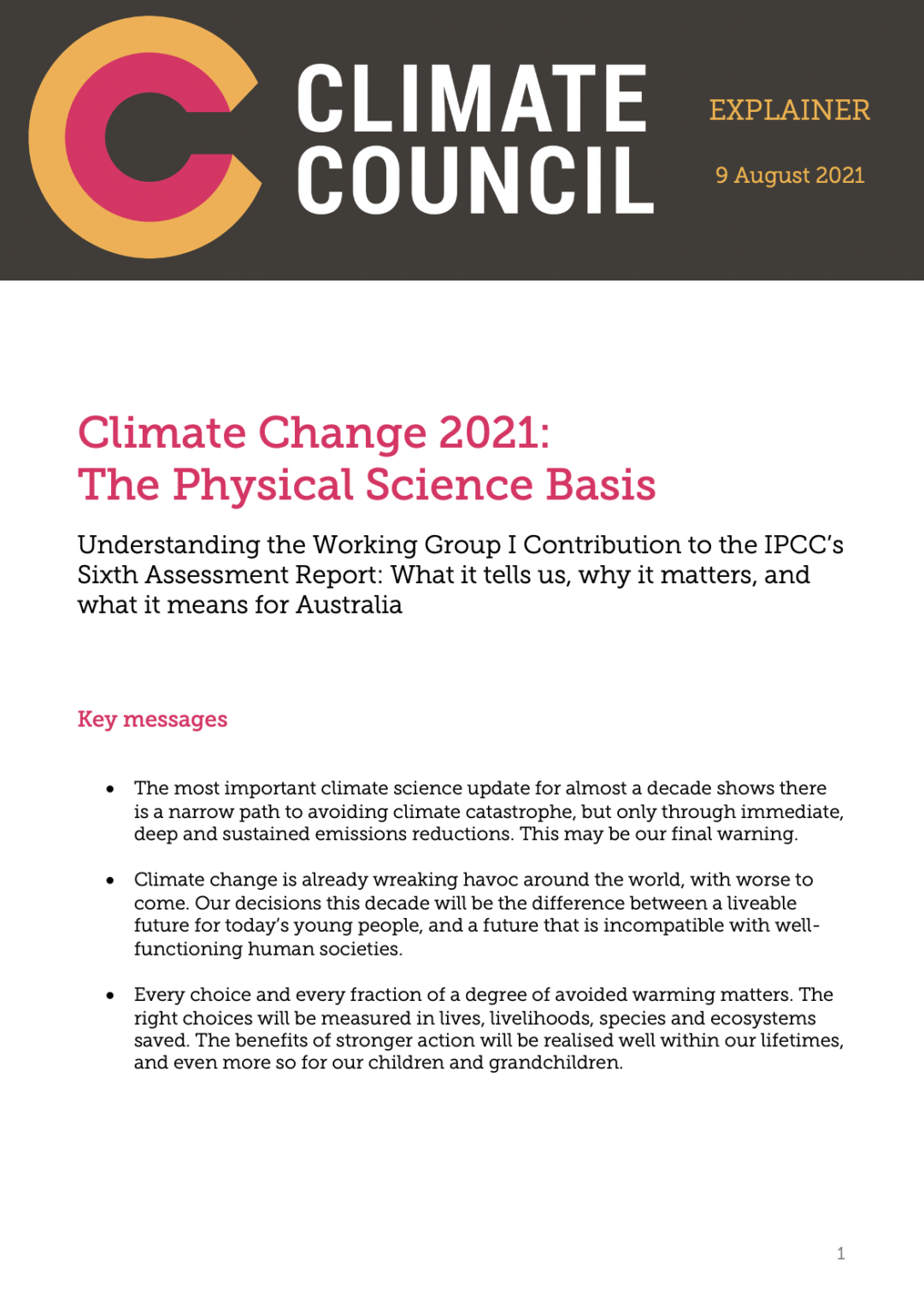 IPCC’s Latest Assessment Report Explained Climate Council